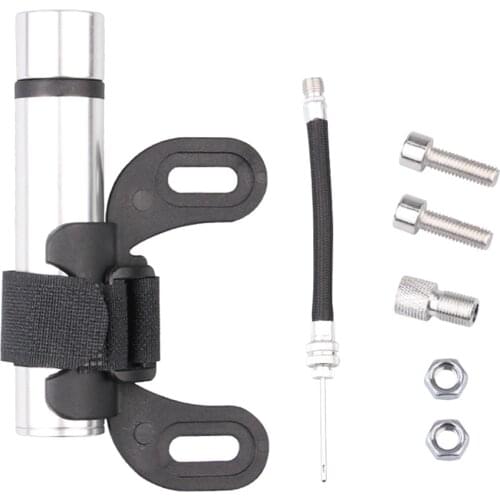 Mini Bike Pump, Portable Bicycle Air Pump Fits Presta and Schrader Value, Mounting Bracket Included - Ultralight & Durable