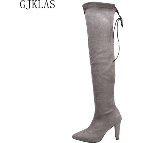 High Heels Women Winter Boots Size 43 Over The Knee Boots for Women Fashion Pointed Toe Shoes Women Sexy High Heel Boots Trend