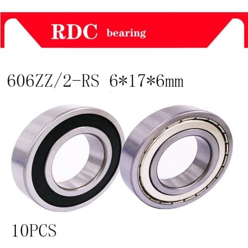 10pcs/Lot 606ZZ 606 2RS 6x17x6mm Mini Ball Bearing Miniature Bearing