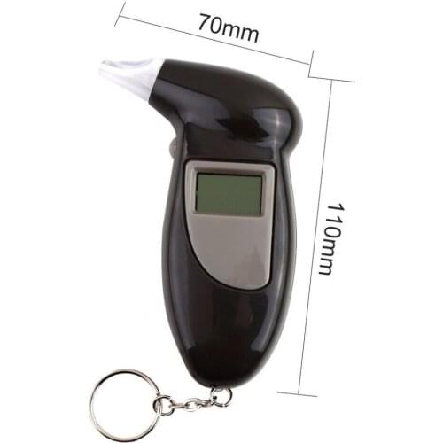 DHL 100PCS Quick Response Professional LCD Tester Digital Alcohol Detector Breathalyzer Alcotester With Mouth Piece