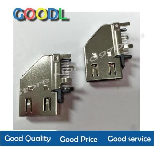 2pcs side plug HDMI side plug long body AF 19P DIP two rows side plug long body shell positioning feet front and rear