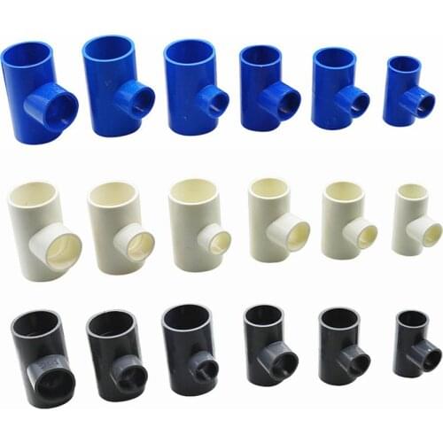 25-20/32-20/32-25/40-20/40-25/40-32mm PVC Reducing Tee Connector Pipe Reducer Adapter Plumbing Pipe Fitting Irrigation Connector