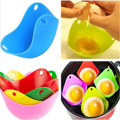 4pcs Silicone Egg Poachers Poaching Pods Non Stick Egg Cooker Pancake Egg Cookware Bakeware Kitchen Cooking Accessories