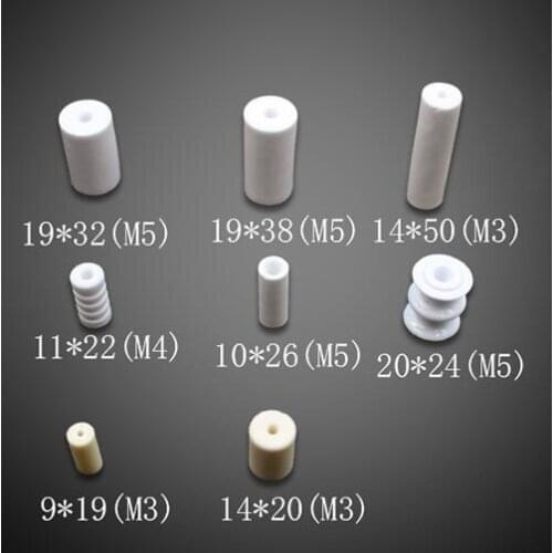 5pcs M3 M4 M5 Ceramic nut threaded rod screw post Insulation resistance to high temperature bolt hollow column