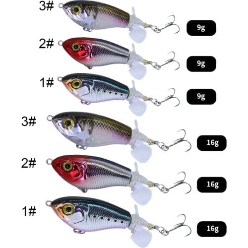 9g 16g Popper Fishing Lure Topwater Floating Double Propeller Hard Baits Artificial Wobblers Plastic Fishing Tackle