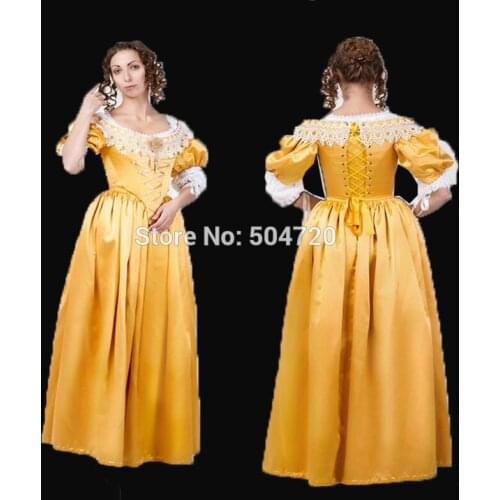 Tailored!NEW Royal 18 Century French Duchess Retro medieval Renaissance Reenactment Theatre Civil war Victorian dress HL-335