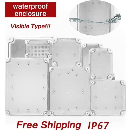 AG Type Vislble Waterproof Outdoor Enclosure Transparent Plastic Box Electronic Project Case Instrument Electrical Box Junction