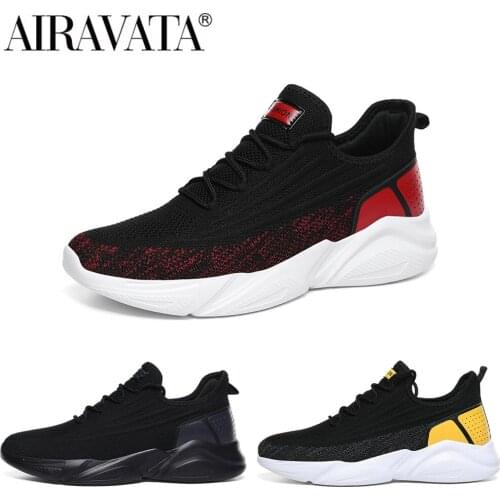 Airavata Walking Shoes Men Sports Breathable Black Sneakers Flexible and Comfortable Leisure Running Comfortable Joker Trend