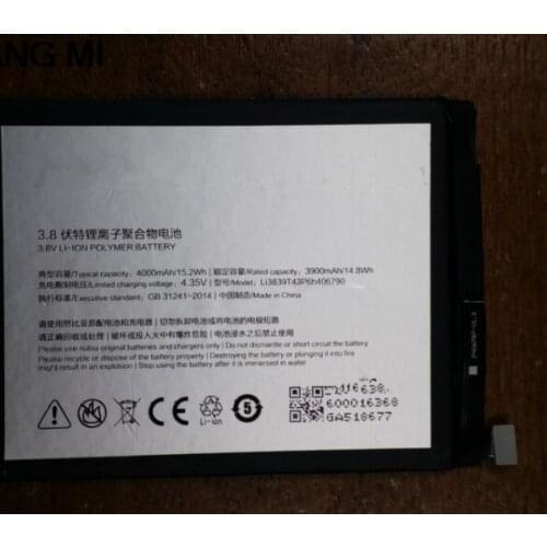 3.8V 4000mAh Li3839T43P6h406790 cell phone battery For ZTE Nubia Z11 Max NX523 NX523J Battery with Repair Tools