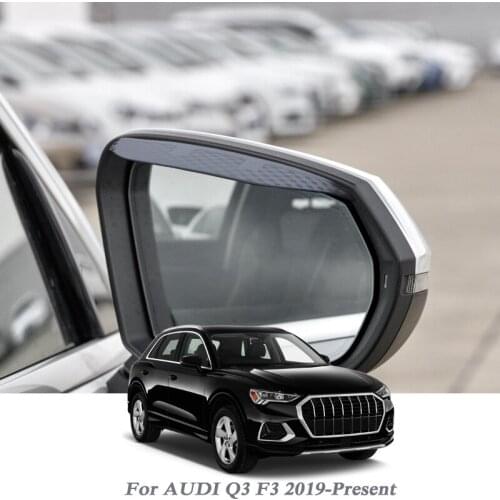 Car Rearview Mirror Rain Eyebrow Auto Shield Snow Guard Sun Side Visor Shade Protector For Audi Q3 F3 2019-Present Car Accessory