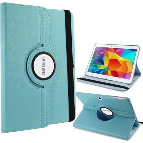 Funda For Samsung Galaxy Tab 4 10.1 T530 T531 T535 Cover For Samsung Tab 4 10.1" 360 Rotating Folio Flip Stand Pu Leather Cases