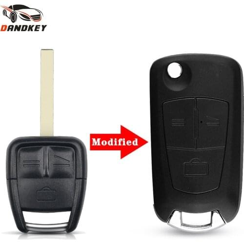 Dandkey 3 Buttons Modified Flip Remote Key Case For Opel Car Switchblade Key Shell Cover For Vauxhall Astra Corsa Vectra Zafira