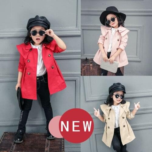 Kids Jacket Autumn Trench Baby Girls Jacket For Baby Jacket Coats Winter Hooded Outerwear Windbreaker Children Clothes 7 8 Years