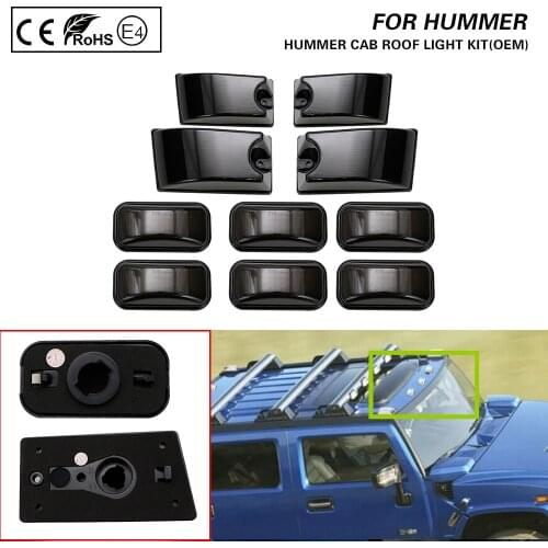 For Hummer H2 2003-2009 H2 SUT 2005-2009 Smoke Cab Roof Light Kit OEM style 10pc