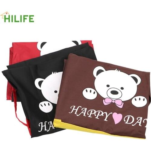 For Baking Cartoon Bear Microfiber Aprons Home Kitchen Chef Restaurant Waiter Apron Cooking Apron With Pockets Cute