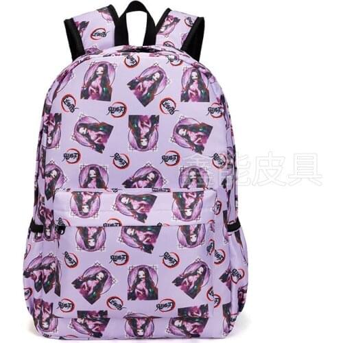 Anime Demon Slayer Kimetsu No Yaiba Cartoons Canvas Travel Bag Tomioka Giyuu School Notebook Bags Waterproof Mochila Feminina