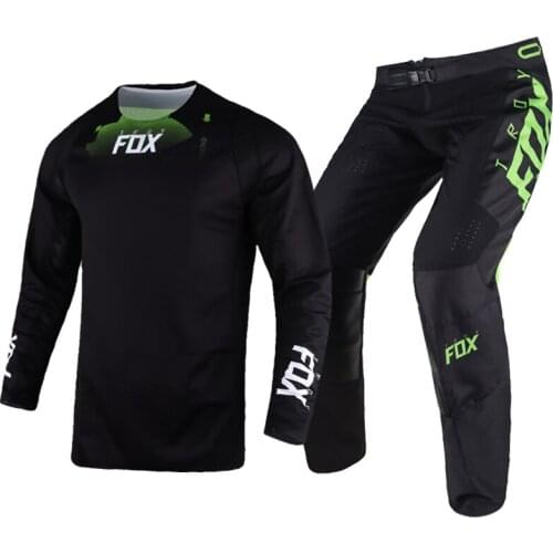 Pro Circuit 360 Mach MX ATV Racing Jersey Pants Combo Motocross Motorbike Mountain Bicycle Black/Green Kits Offroad Gear Set