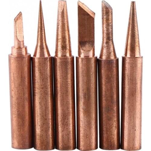 6pcs Soldering Tip Solder Screwdriver Iron Tip for 936 937 938 969 8586 852D soldering Soldering Iron Tip