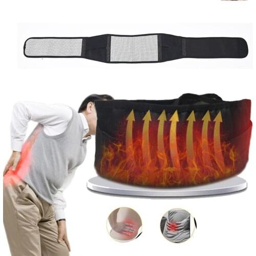 Neoprene Tourmaline Self-heating Magnetic Therapy Waist Belt Lumbar Support Back Waist Support Brace Adjustable