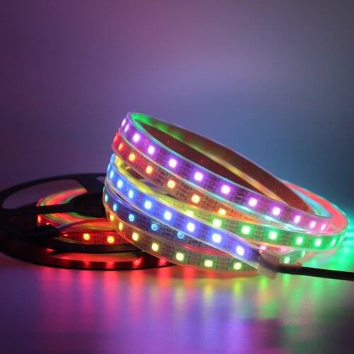 WS2812B DC5V IP30/65/67 Led Pixel Strip Individually Addressable Smart RGB Light strip 30/60/144leds/m 0.5m/1m/2m/3m/4m/5m