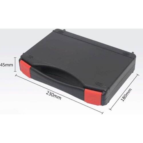 230x180x45mm Plastic Hard Case Black Briefcase ToolBox Carrying Case Portable Tool Case, Protect Tools, Testing Equipment