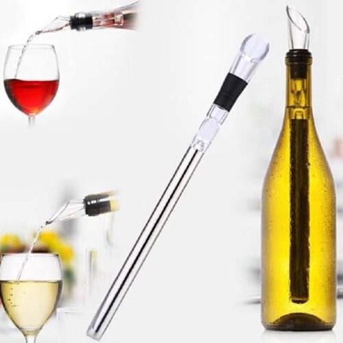 Wine Pourers Stainless Steel Liquor Spirit Pourer Flow Wine Funnel Bottle Pour Spout Stopper Swizzle Sticks Bar Wine Accessories