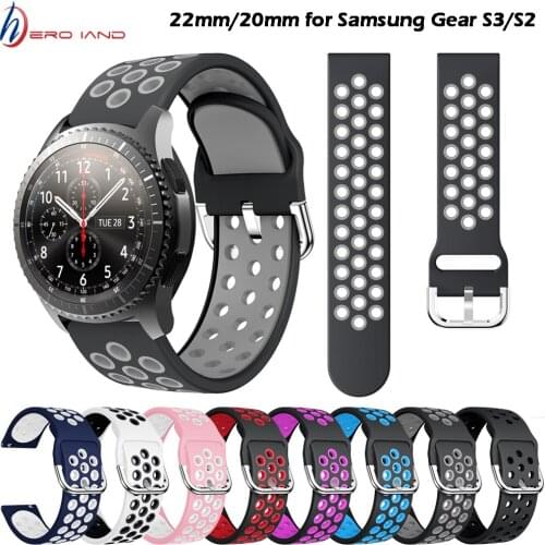 Gear S3 strap For Samsung Galaxy watch 46mm 42mm/Active S2/Sport Soft Silicone bracelet Amazfit bip strap 20mm 22mm watch band