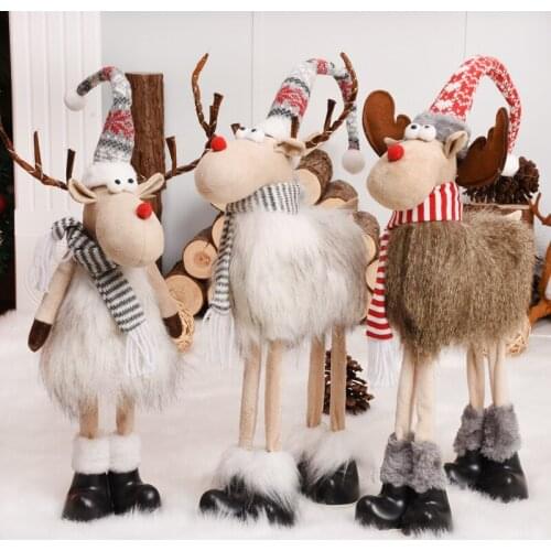 Christmas Elk Doll Merry Christmas Decorations For Home Cristmas Ornament Xmas Navidad Natal New Year 2022 Reindeer Ornament
