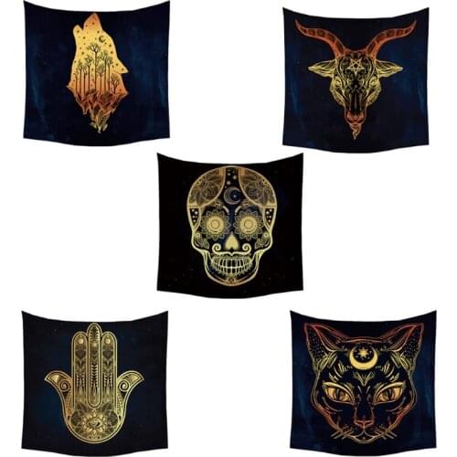 Sun and Moon Psychedelic Wall Tarot Tapestry Altar Tarot Cloth Divination Accessories with Art Chakra Home Decorations for Bedro