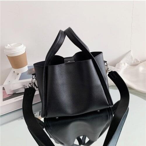 Fashion Shoulder Bag Women Large Capacity Bucket Bag Designer Crossbody Bags Luxury PU Leather Composite Handbag Female purse