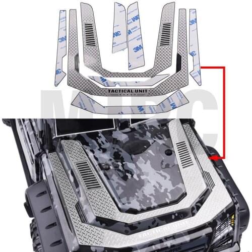 TRAXXAS TRX-4 TRX4 tactical unit 82066-4 Metal sticker Hood tactical armor hood hood hood trim for