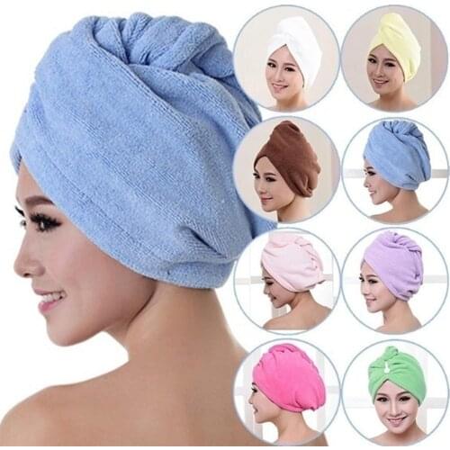Thicken Microfiber Hair Drying Towel After Shower Quick Dry Head Wrap Womens Girls Ladys Towel Hair Hat Cap Bathing Tools