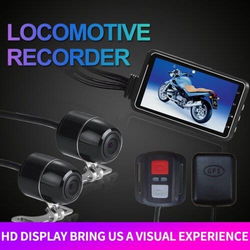 Motorcycle dash cam 3" 1080p hd helmet moto bicycle motorbike WiFi dual camera dvr night vision waterproof driving recorder