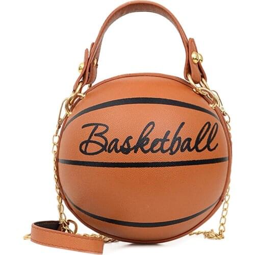 Fashion Chic Women Ball Handbag Round Basketball Football Party Dress Faux Leather Crossbody Girls Coin Purse Shoulder Bag