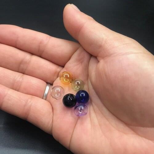 1/2/3/5/8/10pcs 10mm Colorful round ball glass globe orbs pendant glass bottle vial pendant jewelry accessories findings craft