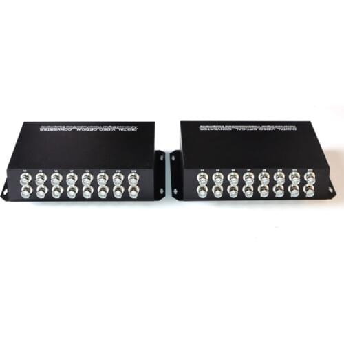 1 Pair 2 Pieces/lot 16 Channel Video Optical Converter 16V1D Fiber Optic Video Optical Transmitter & Receiver 16CH +RS485 Data