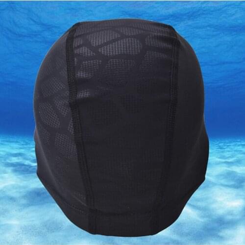 1pcs High Elasticity Waterproof Fabric Protect Ears Long Hair Sports Swim Pool Hat Flexible Durable Swimming Cap for Men Women