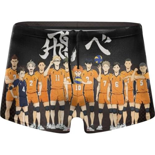 2020 Summer Swimwear Men Swimsuit Haikyuu Boy Swim Suits Boxer Shorts Swim Trunks Swimming Surf