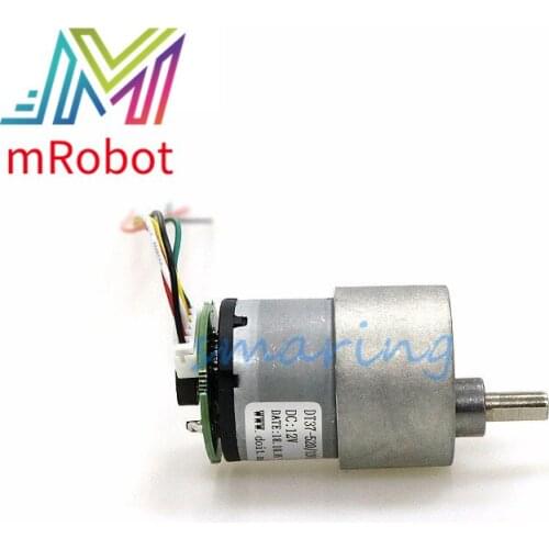 37-520 Reducer DC Gear Motor Eccentric Shaft High Torque AB Dual Phase DC Hall Encoder Speed for Smart Car Motor