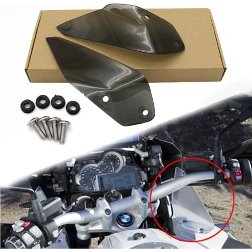 4.5MM Smoke/Clear Windshield Side WindScreen Airflow Panel Wind Deflectors for BMW R1200GS ADV K51 2014-2016