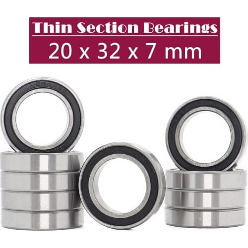 6804 2RS Bearing 20*32*7 mm 10Pcs ABEC-1 Metric Thin Section 61804RS 6804 RS Ball Bearings 6804RS