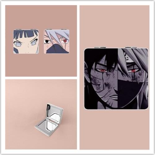 Anime Ninja Cosplay Cartoon portable makeup mirror portable students folding mirror cute small mirror