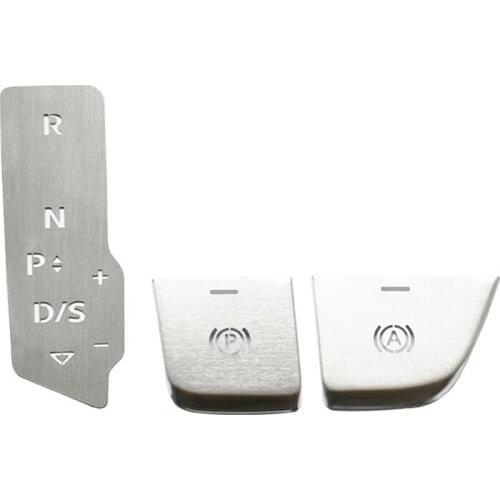 AU04 -Car Interior a P Stickers Shift Gear Panel Central Electronic Handbrake Buttons Sequins Trim For- Q5 Q5L 2018-2021