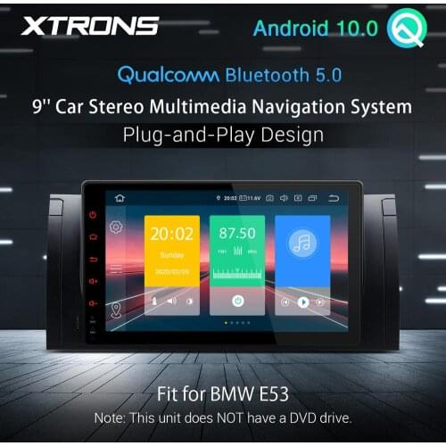 9'' Android 10.0 Qualcomm Bluetooth 5.0 Car Stereo Multimedia Player for BMW BMW X5 E53 1999-2006 Radio GPS OBD NO DVD