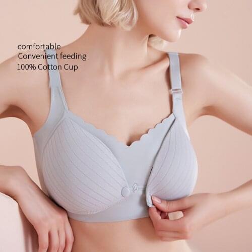 Breast Feeding Bra Thin Maternity Underwear Gathered To Prevent Sagging, Postpartum Feeding, Large Size, Special For Pregnancy