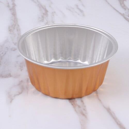 10Pcs Aluminum Foil Cups Heat Resistant Pastry Cupcake Cake Ramekins for Dessert Kitchen
