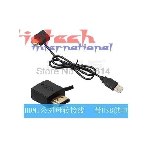 By dhl or ems 500pcs HDMI Cable HDMI Male to Female Power Adapter Connecting Wire 0.5 Cord with 50cm USB 2.0 Power Cables