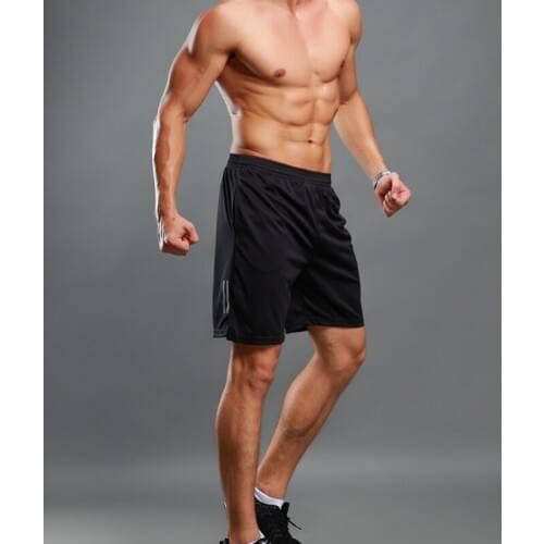 Black Mens/Women Sports Professional Running Reflective Shorts Training Soccer Tennis Workout GYM Shorts Quick Dry Breathable