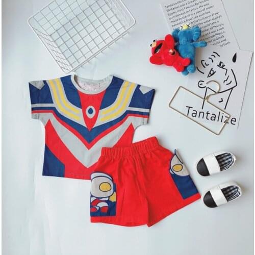 2-8 Y Baby Boys Clothing Sets Summer New Kids Fashion Cartoon Anime Suits Print Short Sleeve Tshirts Shorts 2pcs Set for Boys