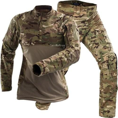 Outdoor Airsoft Paintball Uniforms Set Military Shooting Tactical Combat Camouflage Clothes Training Cs Hiking Sports Clothing